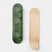 Koel Abstract Retro Chartreuse Green Floral Swirl Persoonlijk Skateboard (Voorkant)