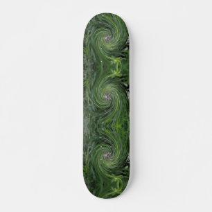 Koel Abstract Retro Chartreuse Green Floral Swirl Persoonlijk Skateboard