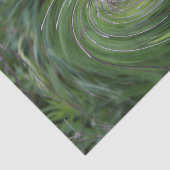 Koel Abstract Retro Chartreuse Green Floral Swirl Tissuepapier (Detail)