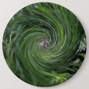 Koel Abstract Retro Chartreuse Groen Bloemmotief D Ronde Button 6,0 Cm