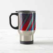 Koel Abstract Rood Wit Blauw Kwaststreken Reisbeker (Links)