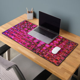 Koel Abstract Roze en Zwarte Atoom Retro Zigzags Bureaumat