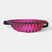 Koel Abstract Roze en Zwarte Atoom Retro Zigzags Heuptasje (Voorkant)