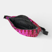 Koel Abstract Roze en Zwarte Atoom Retro Zigzags Heuptasje (Open)