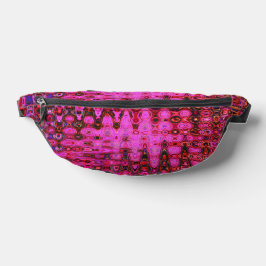 Koel Abstract Roze en Zwarte Atoom Retro Zigzags Heuptasje