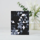 Koel Abstract zwart-wit geometrisch patroon Briefkaart (Staand voorkant)