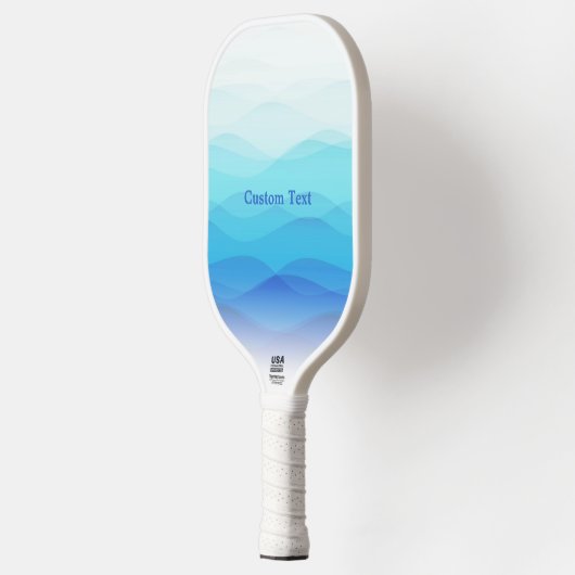 Koel Abstracte blauwe golven Aangepast Pickleball Paddle (Links)
