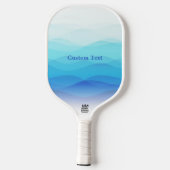 Koel Abstracte blauwe golven Aangepast Pickleball Paddle (Achterkant)