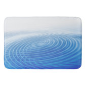 Koel Abstracte blauwe golven Concentreerde cirkels Badmat (Voorkant)