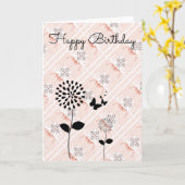 Koel Abstracte bloem Kaart (Gele Bloem)