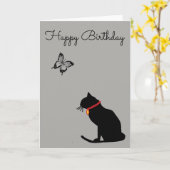 Koel Abstracte grijze Kaart van Birthday (Gele Bloem)