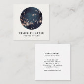 Koel Abstracte Keltische maan en sterren Vierkante Visitekaartje (Voorkant / Achterkant)