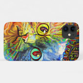 Koel Abstracte kleurrijke kattenkattenkattendeksel Case-Mate iPhone Case (Achterkant (horizontaal))