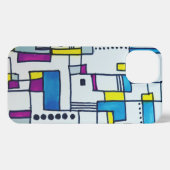 Koel Abstracte poka Dot Blokken iPhone Hoesje (Achterkant horizontaal)