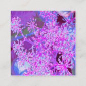 Koel Abstracte Retro-Natuur in Hot Pink en Paars Aanbevelingskaartje (Achterkant)