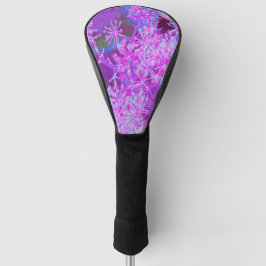 Koel Abstracte Retro-Natuur in Hot Pink en Paars Golfheadcover