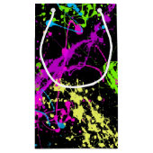 Koel Abstracte retro regenboogverf zwart Klein Cadeauzakje (Achterkant)