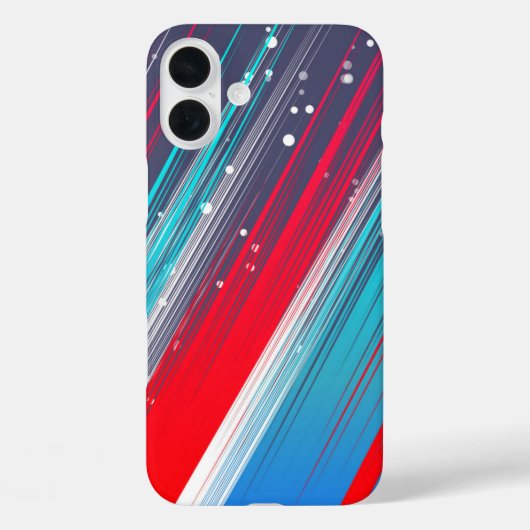 Koel Abstracte rode blauwe penseelstreken Case-Mate iPhone Case (Achterkant)