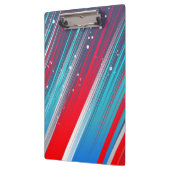 Koel Abstracte rode blauwe penseelstreken Klembord (Links)