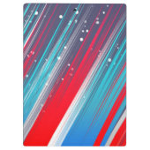 Koel Abstracte rode blauwe penseelstreken Klembord (Achterkant)