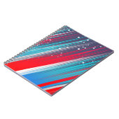 Koel Abstracte rode blauwe penseelstreken Notitieboek (Linkerzijde)