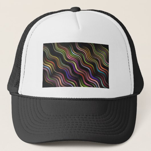 Koel Abstracte verticale streep Art Thunder_Cove Trucker Pet (Voorkant)