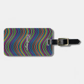 Koel Abstracte Wavy line art Thunder_Cove Bagagelabel (Voorkant horizontaal)