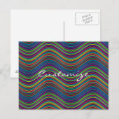 Koel Abstracte Wavy line art Thunder_Cove Briefkaart (Voorkant / Achterkant)