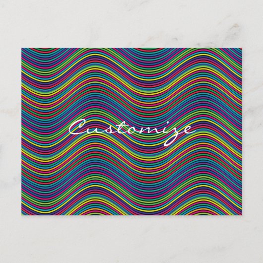 Koel Abstracte Wavy line art Thunder_Cove Briefkaart (Voorkant)