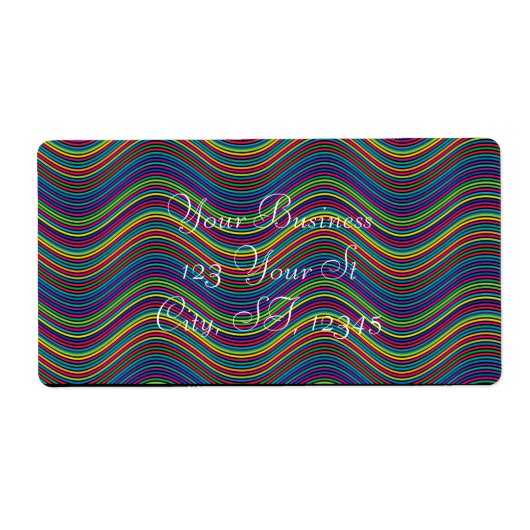 Koel Abstracte Wavy line art Thunder_Cove Etiket (Voorkant)