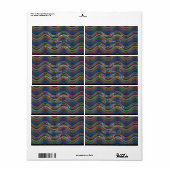 Koel Abstracte Wavy line art Thunder_Cove Etiket (Full Sheet)