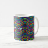 Koel Abstracte Wavy line art Thunder_Cove Koffiemok (Voorkant rechts)