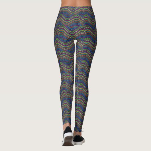 Koel Abstracte Wavy line art Thunder_Cove Leggings (Achterkant)