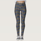 Koel Abstracte Wavy line art Thunder_Cove Leggings (Voorkant)