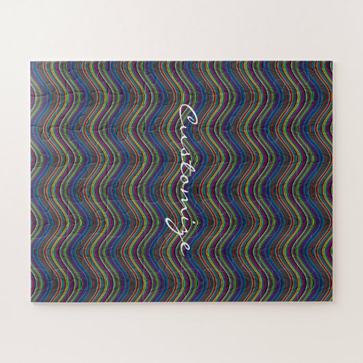 Koel Abstracte Wavy line art Thunder_Cove Legpuzzel (Horizontaal)