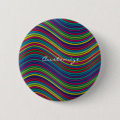 Koel Abstracte Wavy line art Thunder_Cove Ronde Button 5,7 Cm (Voorkant)
