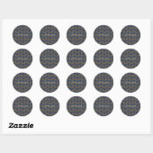 Koel Abstracte Wavy line art Thunder_Cove Ronde Sticker (Vel)