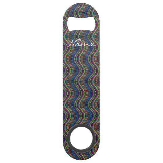 Koel Abstracte Wavy line art Thunder_Cove Speed Flessenopener (Voorkant)