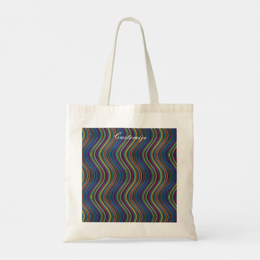 Koel Abstracte Wavy line art Thunder_Cove Tote Bag (Achterkant)
