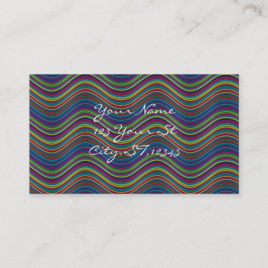 Koel Abstracte Wavy line art Thunder_Cove Visitekaartje (Voorkant)