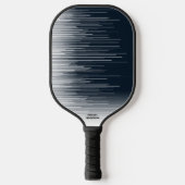 Koel Abstracte zwarte witte lijnen Aangepaste teks Pickleball Paddle (Voorkant)