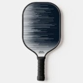 Koel Abstracte zwarte witte lijnen Aangepaste teks Pickleball Paddle (Achterkant)
