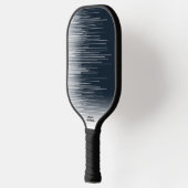 Koel Abstracte zwarte witte lijnen Aangepaste teks Pickleball Paddle (Links)