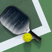 Koel Abstracte zwarte witte lijnen Aangepaste teks Pickleball Paddle