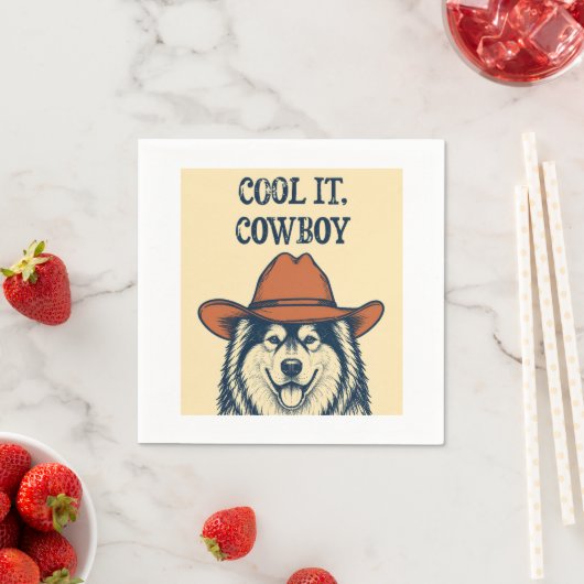 "Koel af, Cowboy" Servet (Insitu)