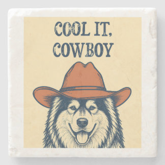 "Koel af, Cowboy" Stenen Onderzetter