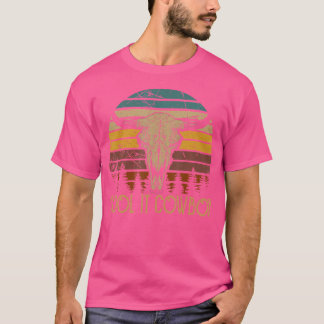 Koel Af Cowboy Westerse Rodeo Howdy Stier Schedel T-shirt