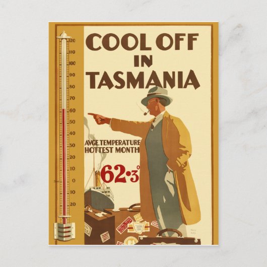 Koel af in Tasmanië Briefkaart (Voorkant)