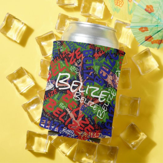"Koel af met Belize!" patriottisch Blikjeskoeler (Insitu Zomer)