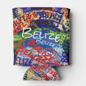 "Koel af met Belize!" patriottisch Blikjeskoeler (Achterkant)